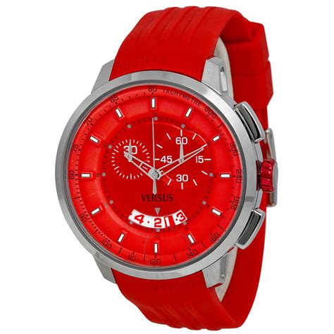 versus versace mens red chronograph watch|versus versace watch home page.